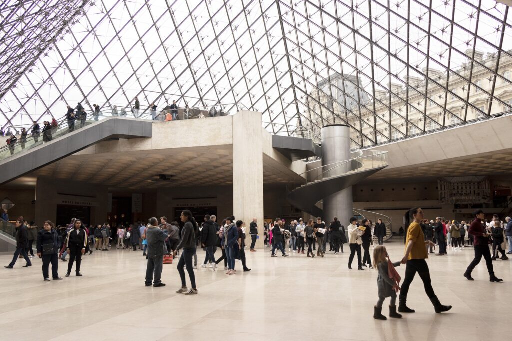 inside louvre pyramid paris 1